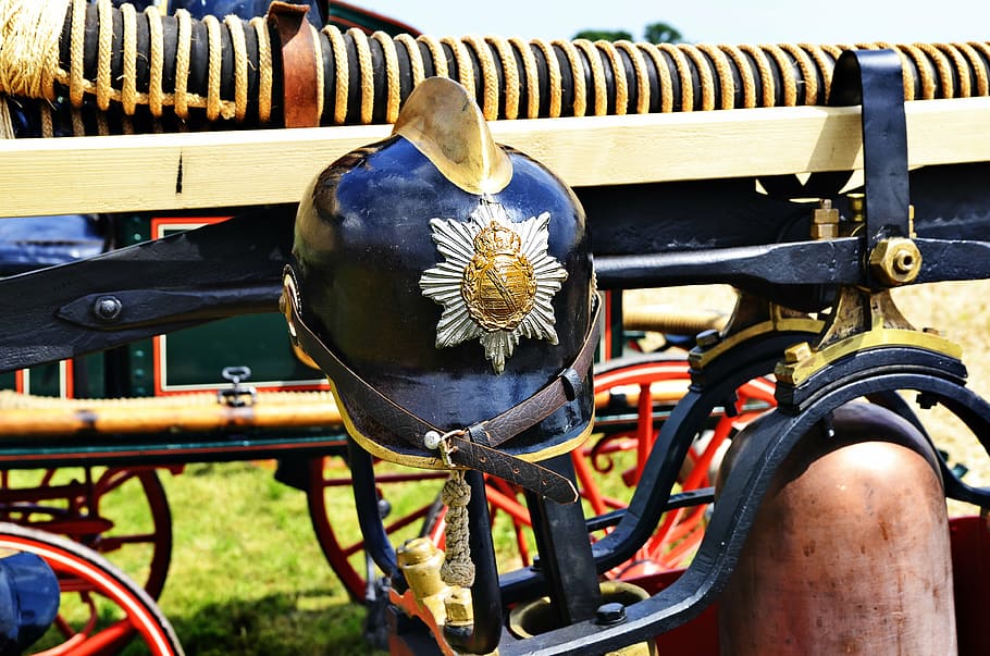 fireman, helm, historically, transportation, mode of transportation HD wallpaper