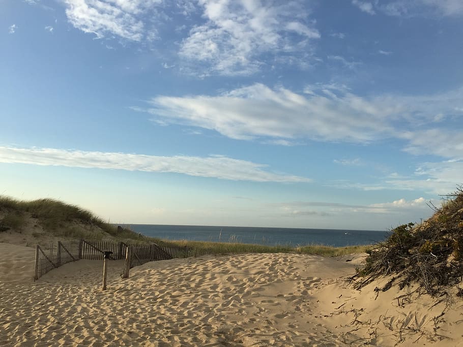 provincetown, capecod, massachusetts, sky, land, beach, water HD wallpaper