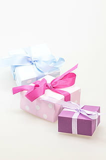 three assorted-color gift boxes, made, surprise, loop, christmas HD wallpaper