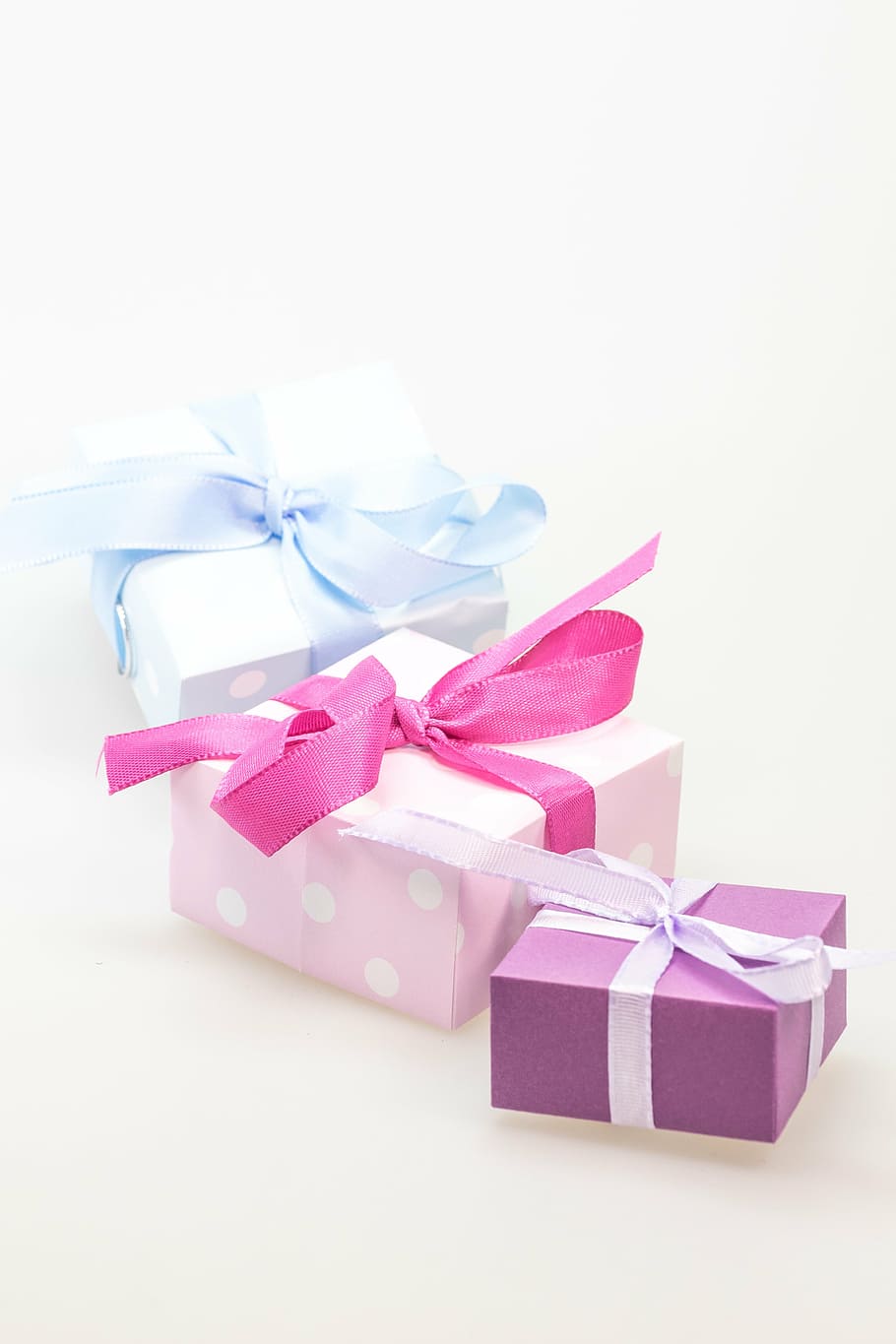 three assorted-color gift boxes, made, surprise, loop, christmas HD wallpaper