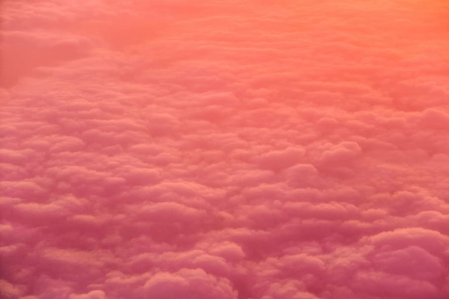 clouds, golden, hour, sunset, dusk, sky, travel, trip, aerial HD wallpaper