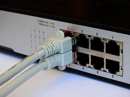 close-up photo of black modem router, Switch, Network, Data Processing HD wallpaper