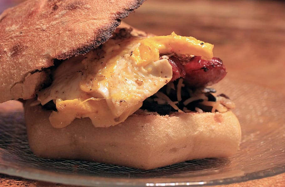 toast, bread, toasted, brown, egg, fried, hot dog, bun, breakfast HD wallpaper