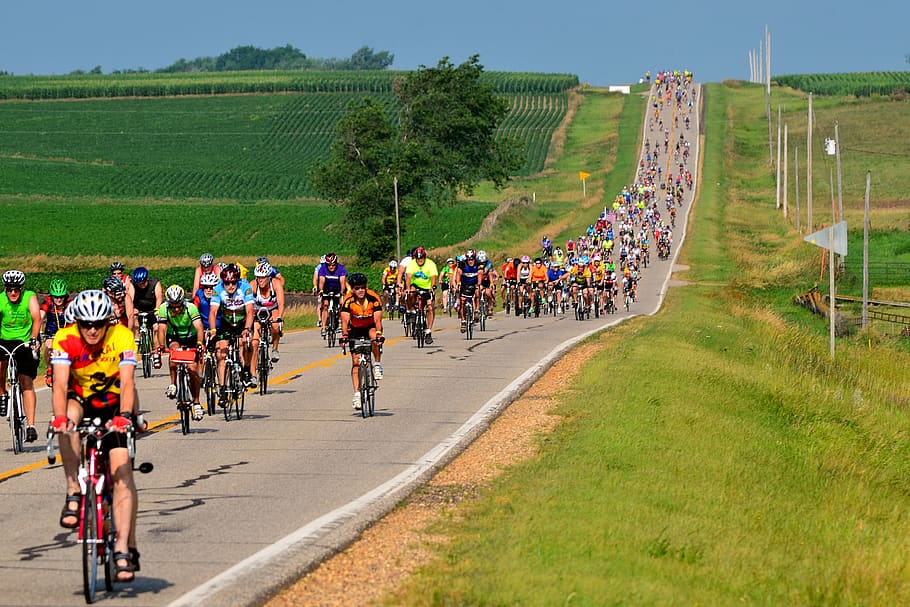 HD wallpaper ragbrai, usa, midwest, iowa, america, sport, group of