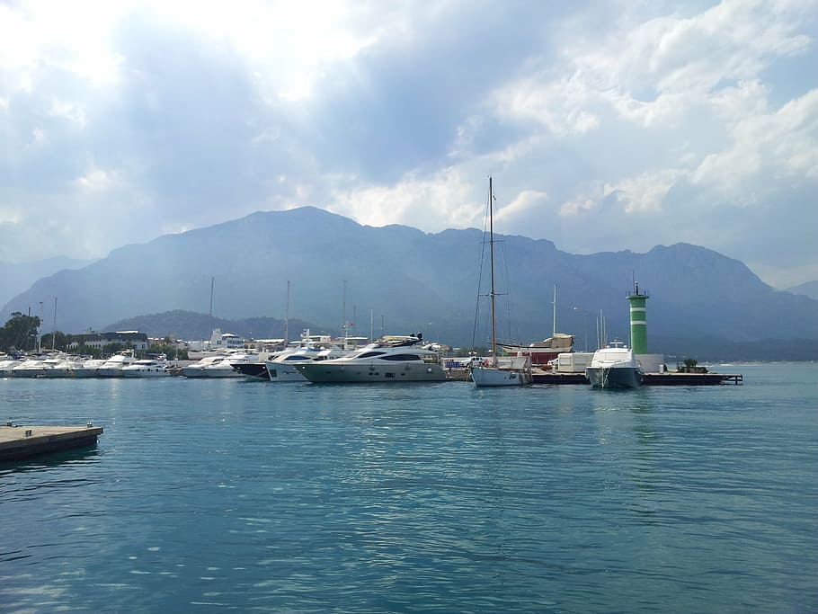 sea, ship, boot, turkey, port, ocean, coast, sailing boat, holiday HD wallpaper