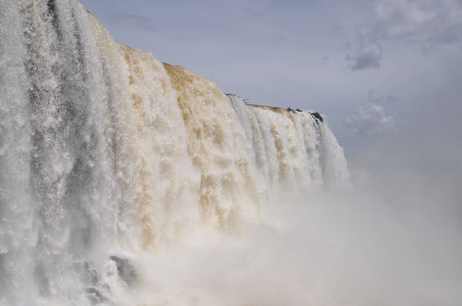 falls, iguazu, iguaccu, cataratas, water, river, south america, HD wallpaper