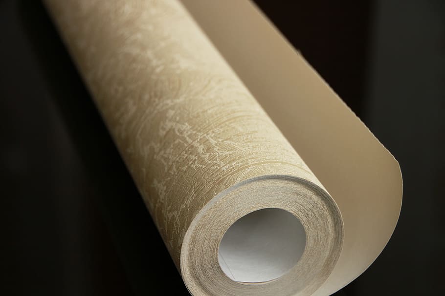 roll of brown textile, cover, decor, design, golden, hang, wallpaper HD wallpaper