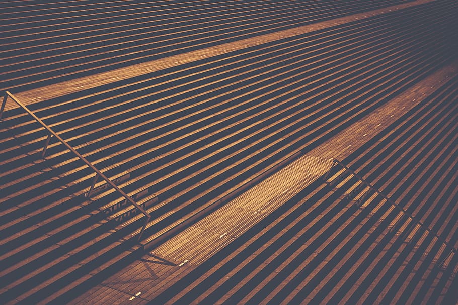 stairs, empty, bleachers, line, pattern, full frame, no people, HD wallpaper