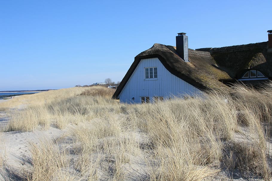 nature, beach, dune, sky, landscape, horizontal, architecture HD wallpaper