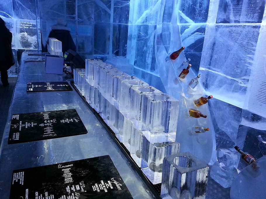 Eisbar, Ice, Glacier, Cold, Blue, Frozen, winter, ice sculpture HD wallpaper