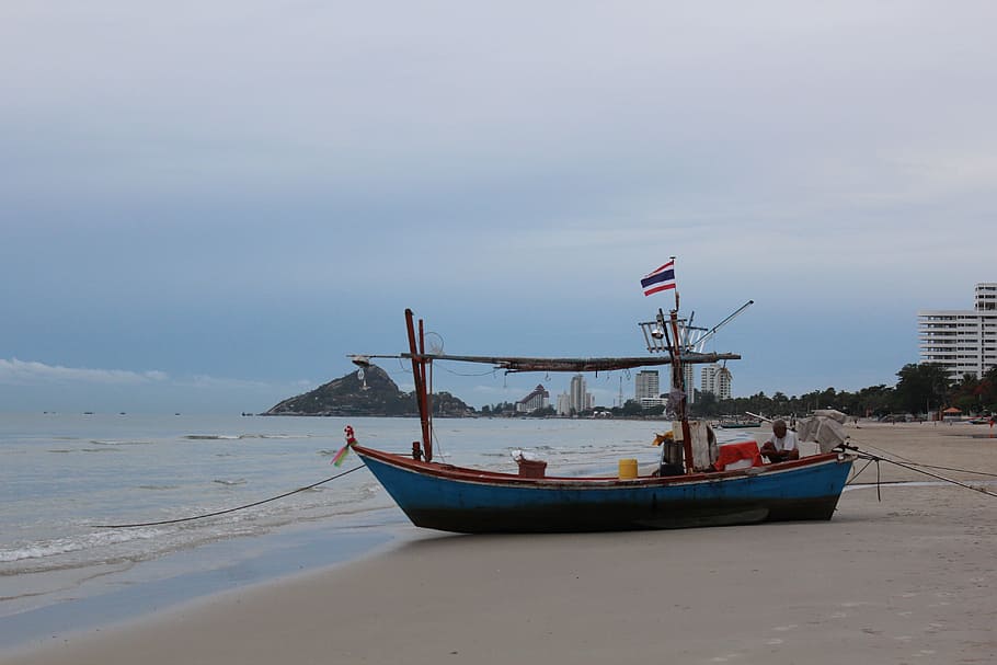 boat, beach, sea, nautical vessel, mode of transportation, water HD wallpaper