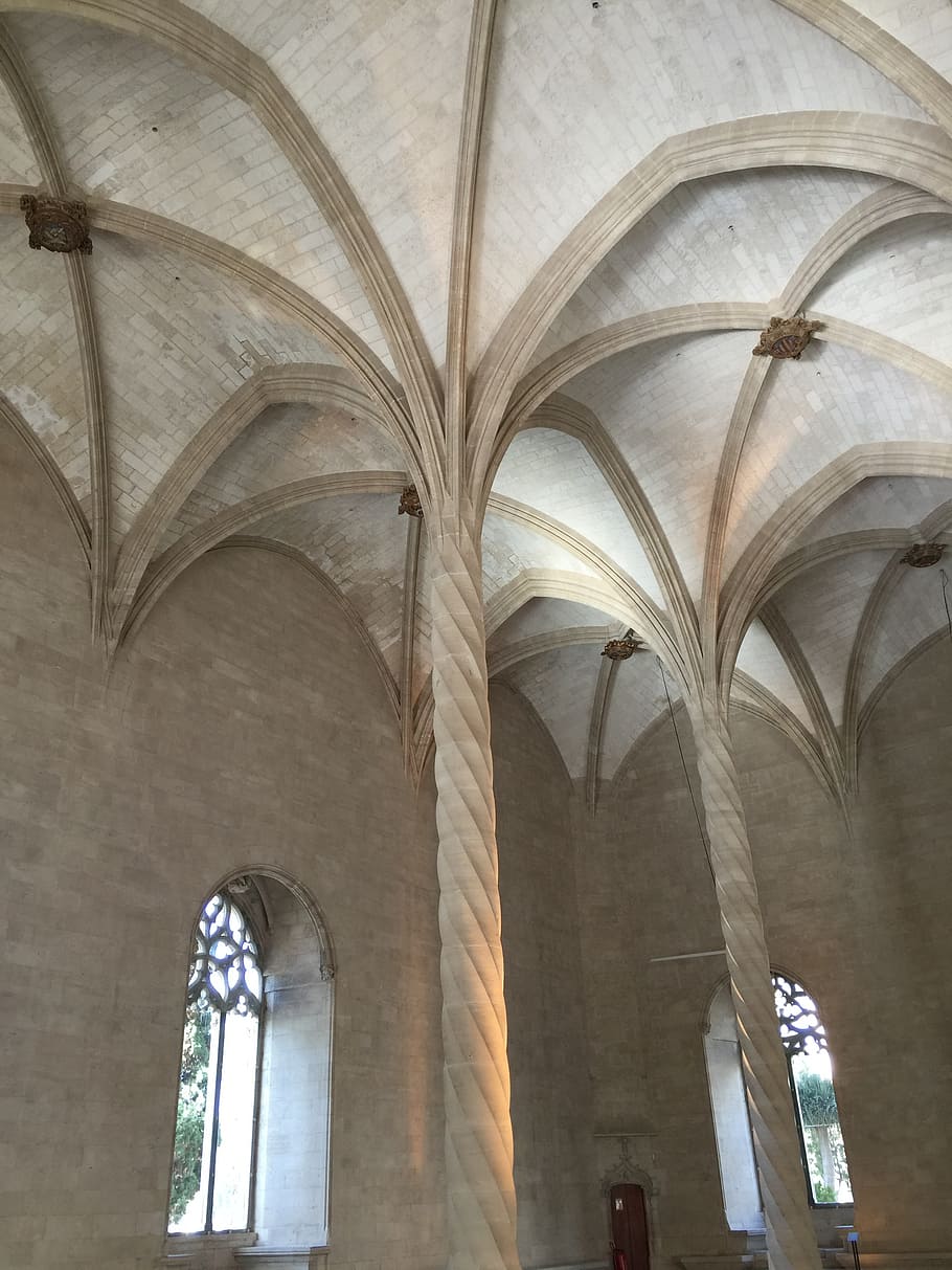 mallorca, architecture, ceiling, mediterranean, palma, historic HD wallpaper