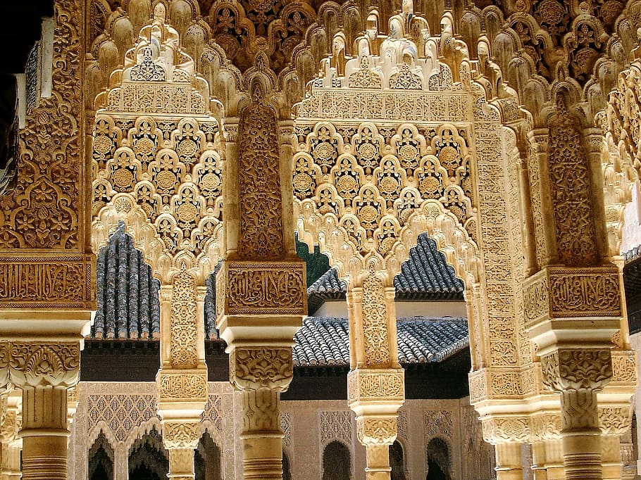 alhambra, granada, palace, andalusia, architecture, built structure
