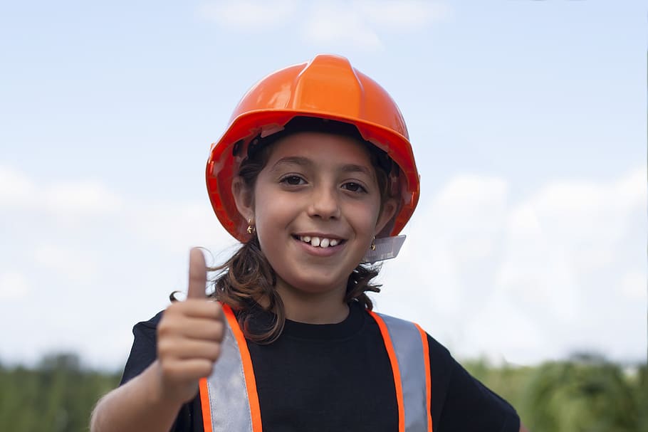 girl doing hand gesture, safety, yards, bob, yard safety, project HD wallpaper