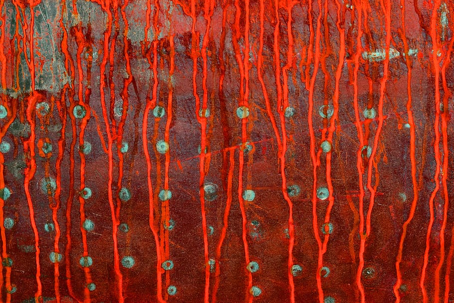 Lost in Rust, abstract painting, red, old, wall, metal, backgrounds HD wallpaper