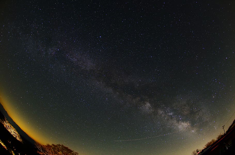 Milky Way Galaxy sky at nighttime, natural, starry sky, night view HD wallpaper