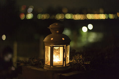 Lantern Candle Light Night, objects, fire - Natural Phenomenon HD wallpaper