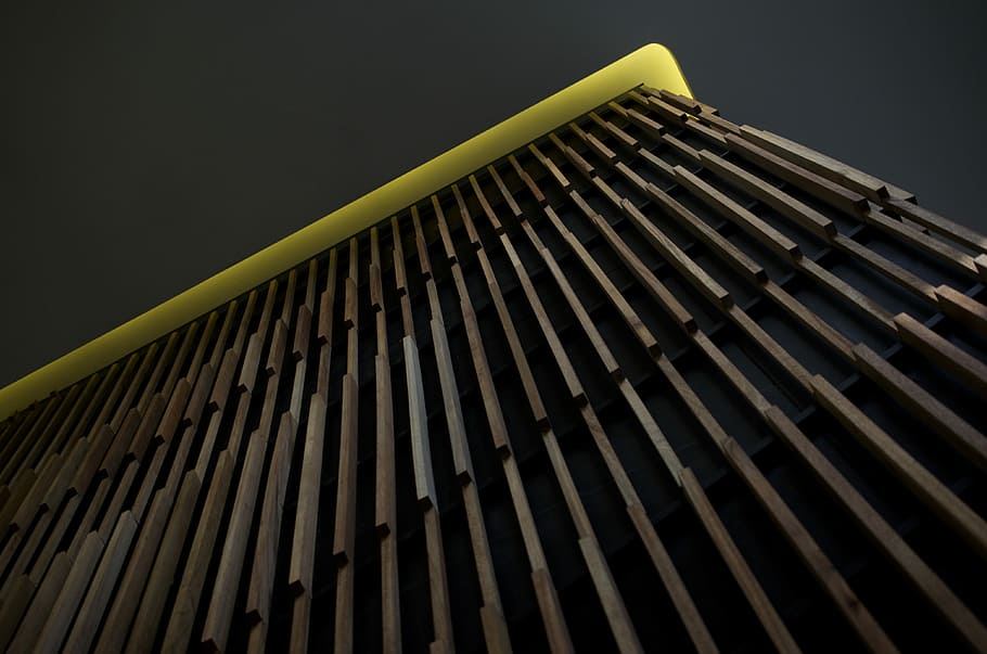 black metal surface, building, architecture, geometric, abstract HD wallpaper