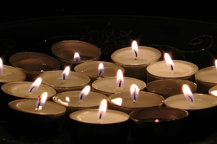 Tea, Candles, Flame, Inside, Fire, tea candles, light, macro HD wallpaper
