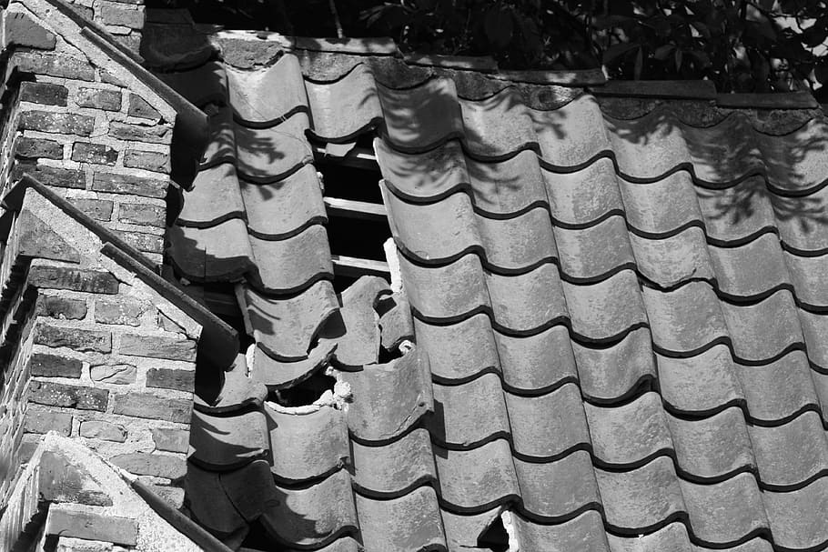 houses, old, denmark, ruin, danish, roof, in pieces, roof tiles HD wallpaper