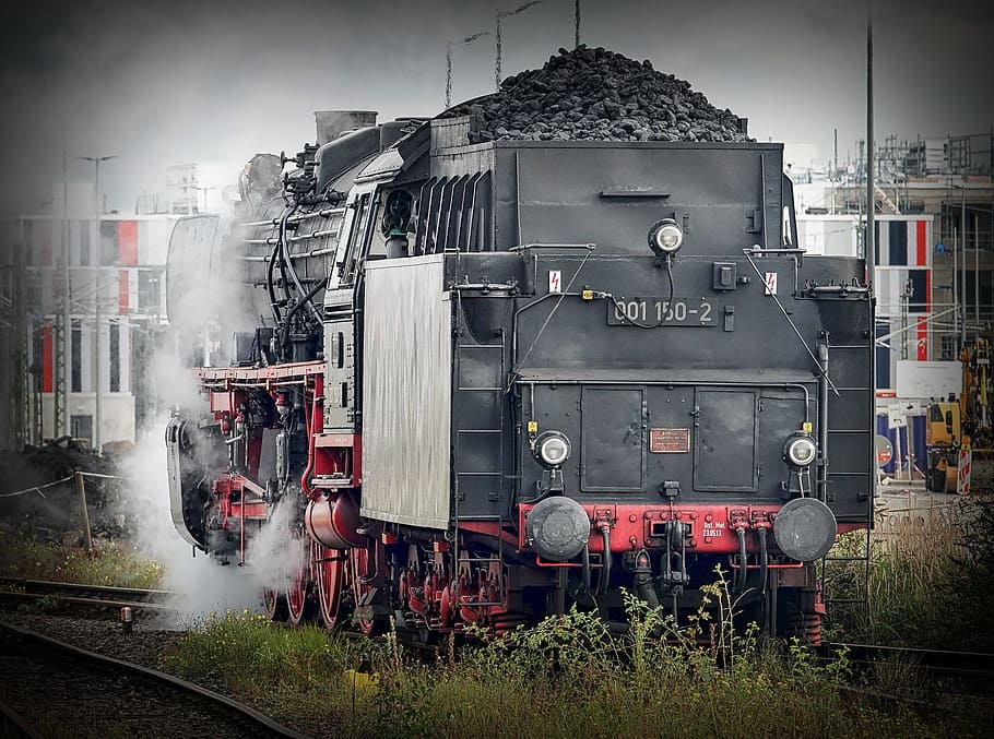 locomotive, transport, railway, train, traffic, steam locomotive HD wallpaper