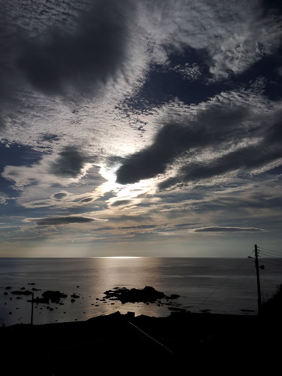 glow, beach, sea, sky, water, cloud - sky, scenics - nature HD wallpaper
