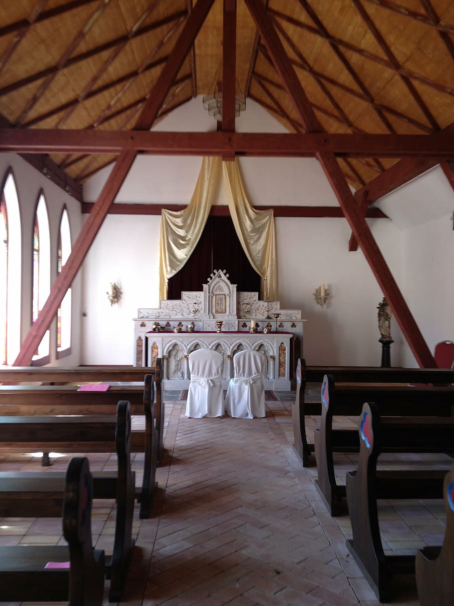 church, altar, christian, religion, architecture, seat, indoors HD wallpaper