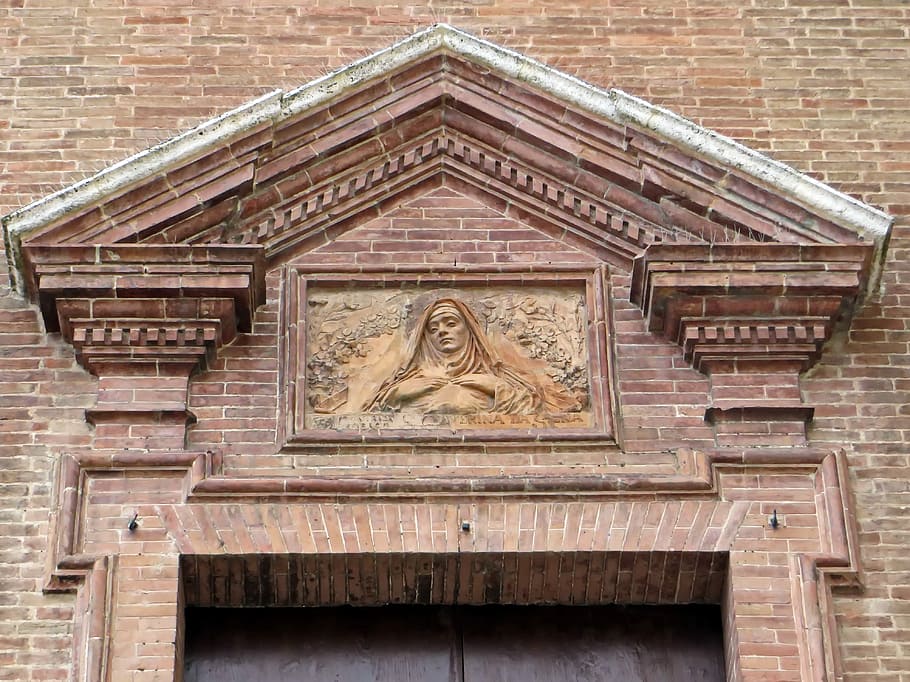 Italy, Hers, Sainte-Catherine, Pediment, parish church, religion HD wallpaper