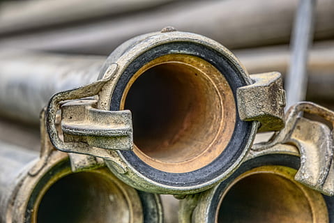 tube, water pipe, stacked, irrigation, agriculture, fields HD wallpaper