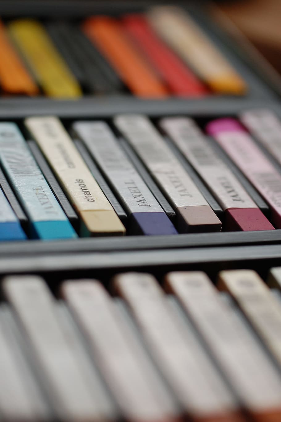 blur, colors, colours, crayons, close-up, coloring materials HD wallpaper