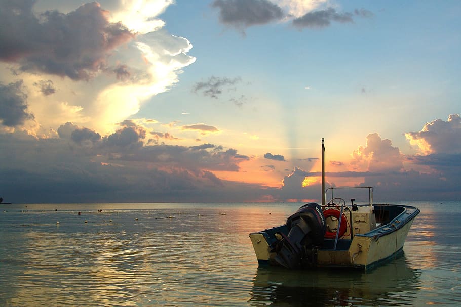 Sunset, Sea, Evening, afterglow, evening sky, abendstimmung HD wallpaper