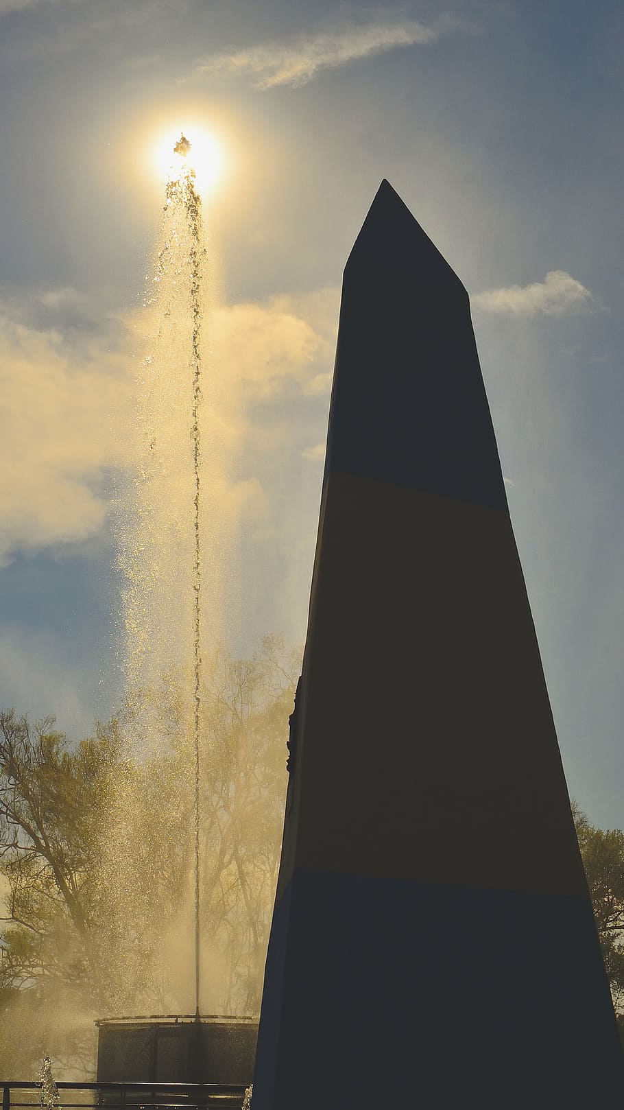 architecture, fountain, water, sky, cloud - sky, nature, no people HD wallpaper