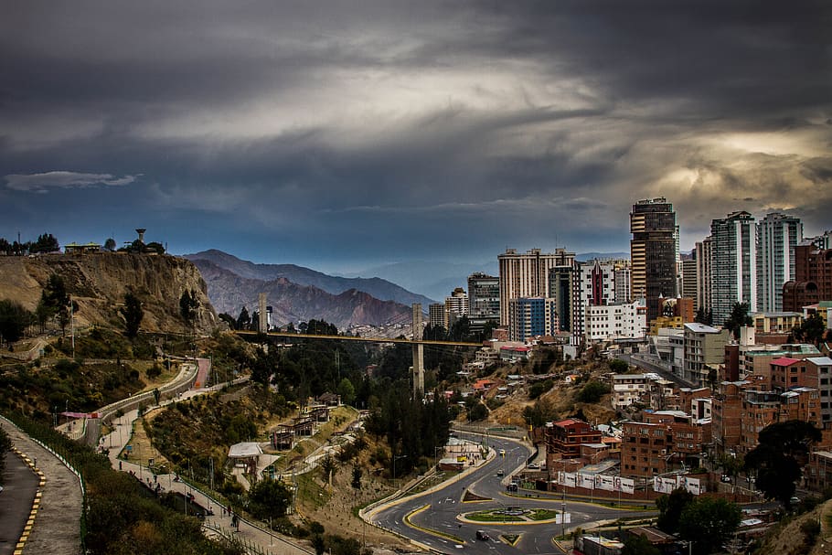 city, peace, bolivia, landscape, cloud - sky, architecture HD wallpaper