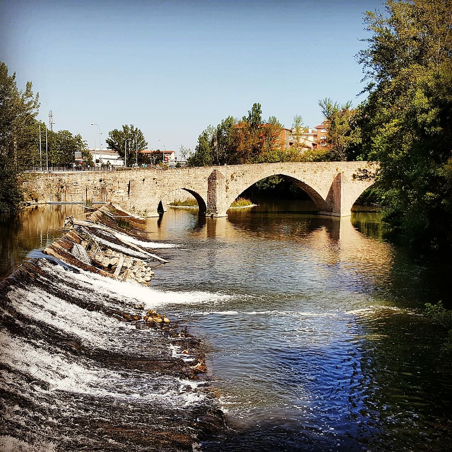 Bridge, River, River, Arga, Archaeology, arga archaeology, pamplona HD wallpaper