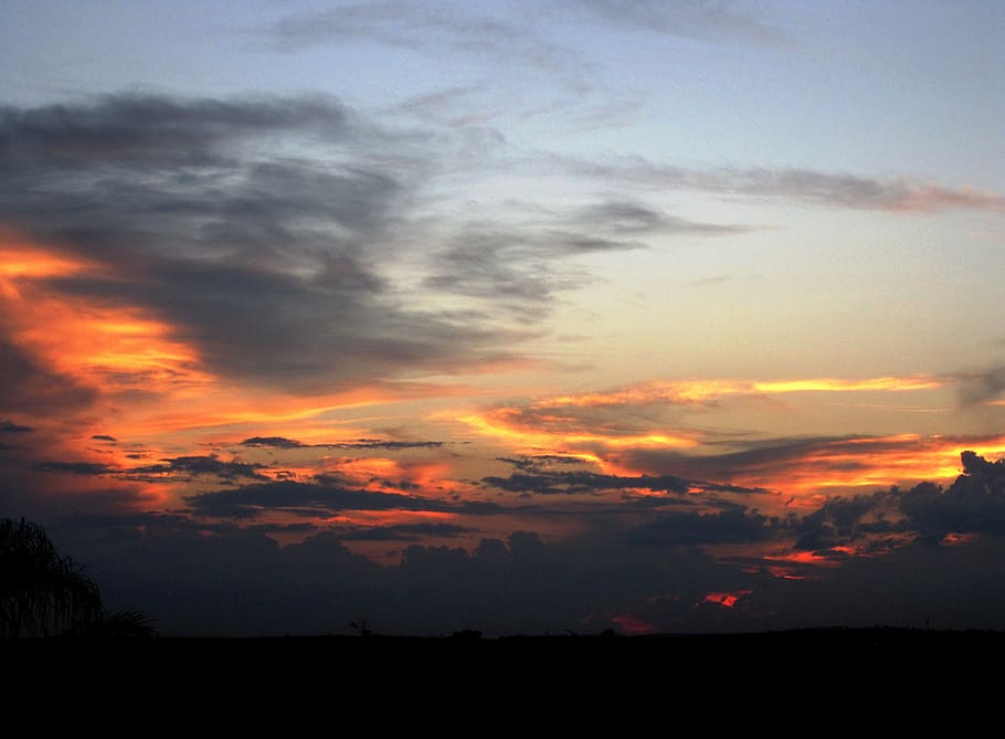sunset, cloud, light, glow, red, orange, yellow, evening, sky HD wallpaper