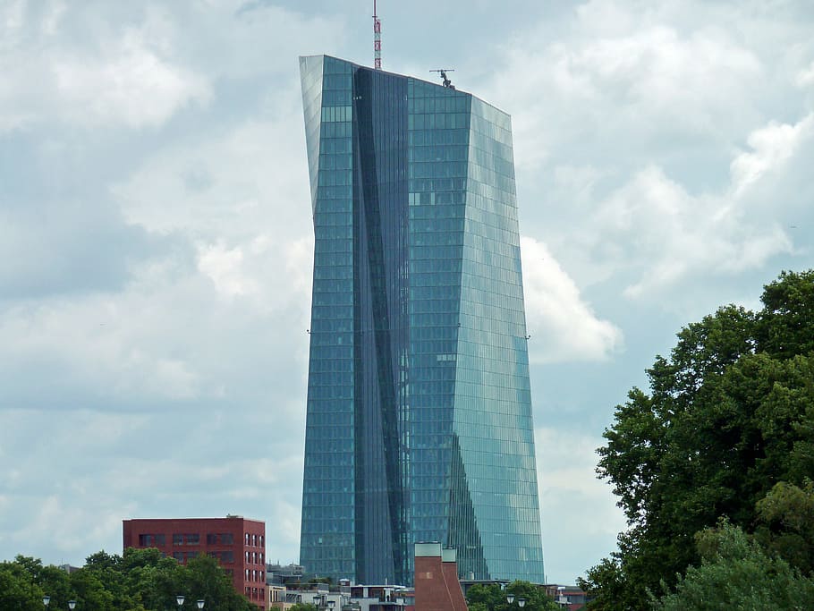 European Central Bank, Ecb, frankfurt, money, skyscraper, skyscrapers, HD wallpaper