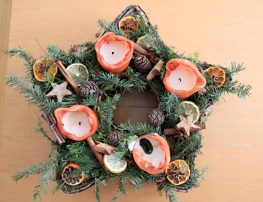 advent, advent wreath, christmas, candles, christmas time, arrangement HD wallpaper