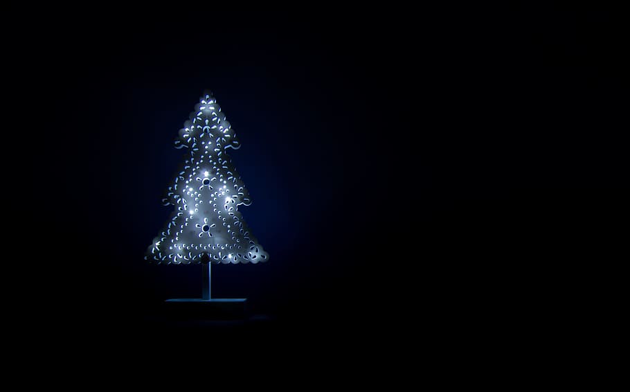 Christmas Tree, Light, Holidays, Night, glow, lighting, the darkness HD wallpaper