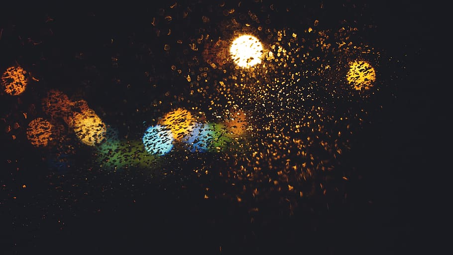 lights, night, dark, pattern, blur, colors, defocused, illuminated HD wallpaper