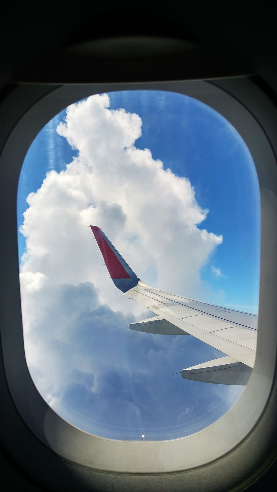 Plane, Window, Flight, the plane, the height of the, sky, cloud