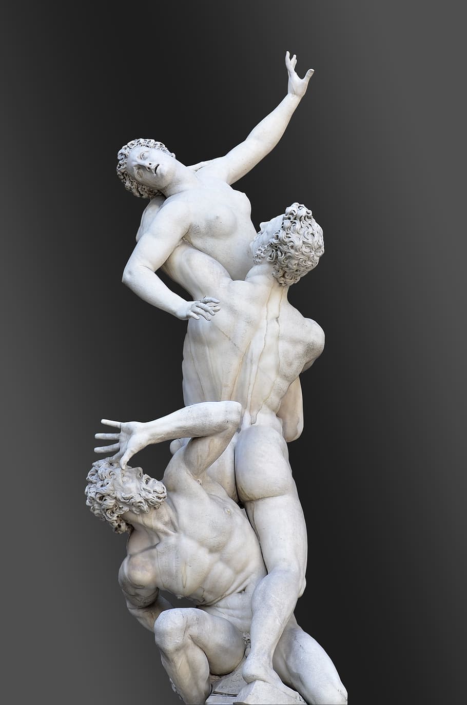 italy, florence, statues, logia dei lanzi, abduction of the sabine HD wallpaper