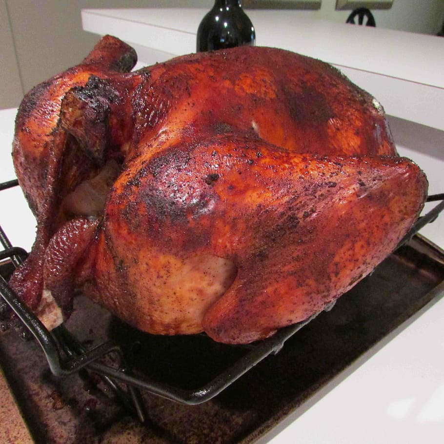 turkey, roasted, thanksgiving, feast, meat, lunch, meal, grilled HD wallpaper