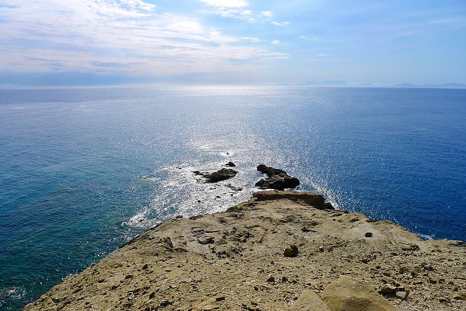 sea, infinite, wide, ocean, water, loneliness, greece, rodos HD wallpaper