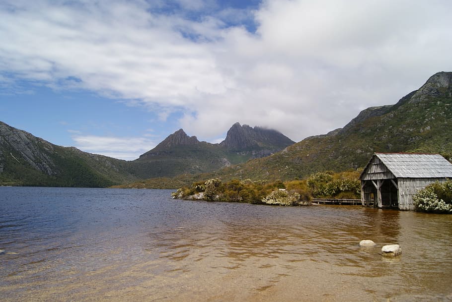 cradle mountain, lake, hiking, tasmania, national park, landscape, HD wallpaper