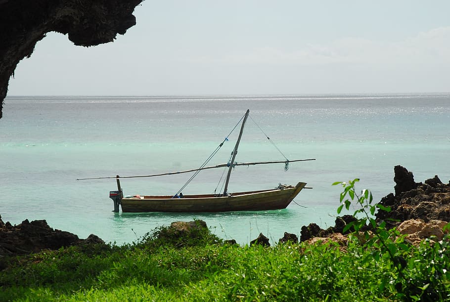 boat, sea, africa, ship, water, fishing boat, vessel, little boat HD wallpaper