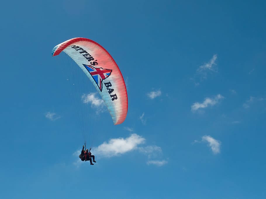 paragliding, paraglider, pilot, floating sailing, andi garba HD wallpaper
