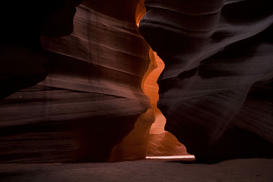 cave interior, orange rock formation, sandstone, wallpaper, desktop wallpapers, HD wallpaper