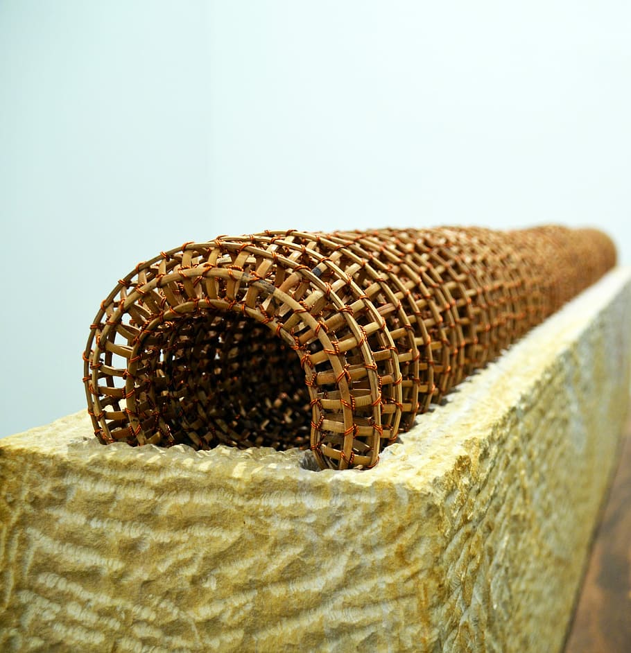wicker, tube, art, tunnel, art installation, biennale, indoors HD wallpaper