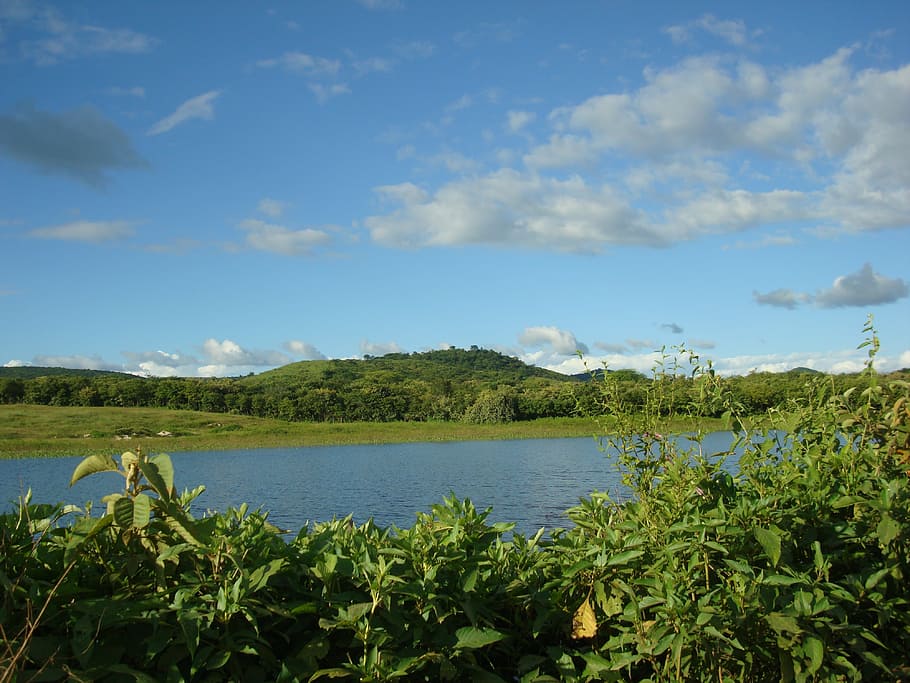pond, rural, uiraúna-pb, sky, water, beauty in nature, scenics - nature HD wallpaper