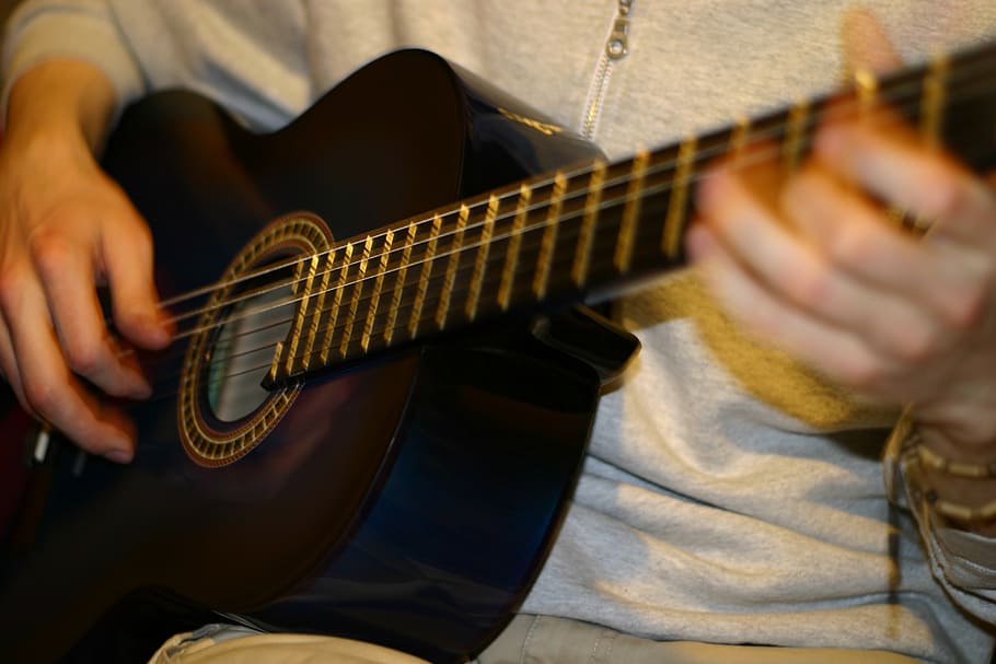 guitar, play, music, musician, instrument, musical instrument HD wallpaper